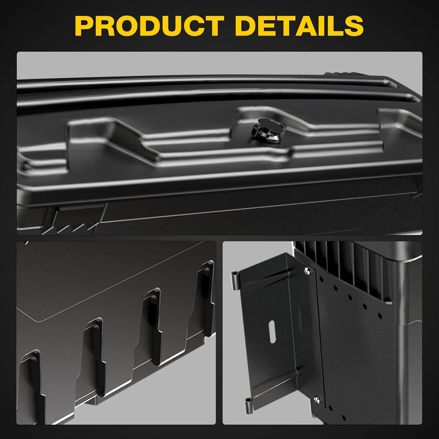 Buy YHTAUTO Truck Bed Storage Tool Box Upto 33 LBS Lockable Case Toolbox Replacement for 2019