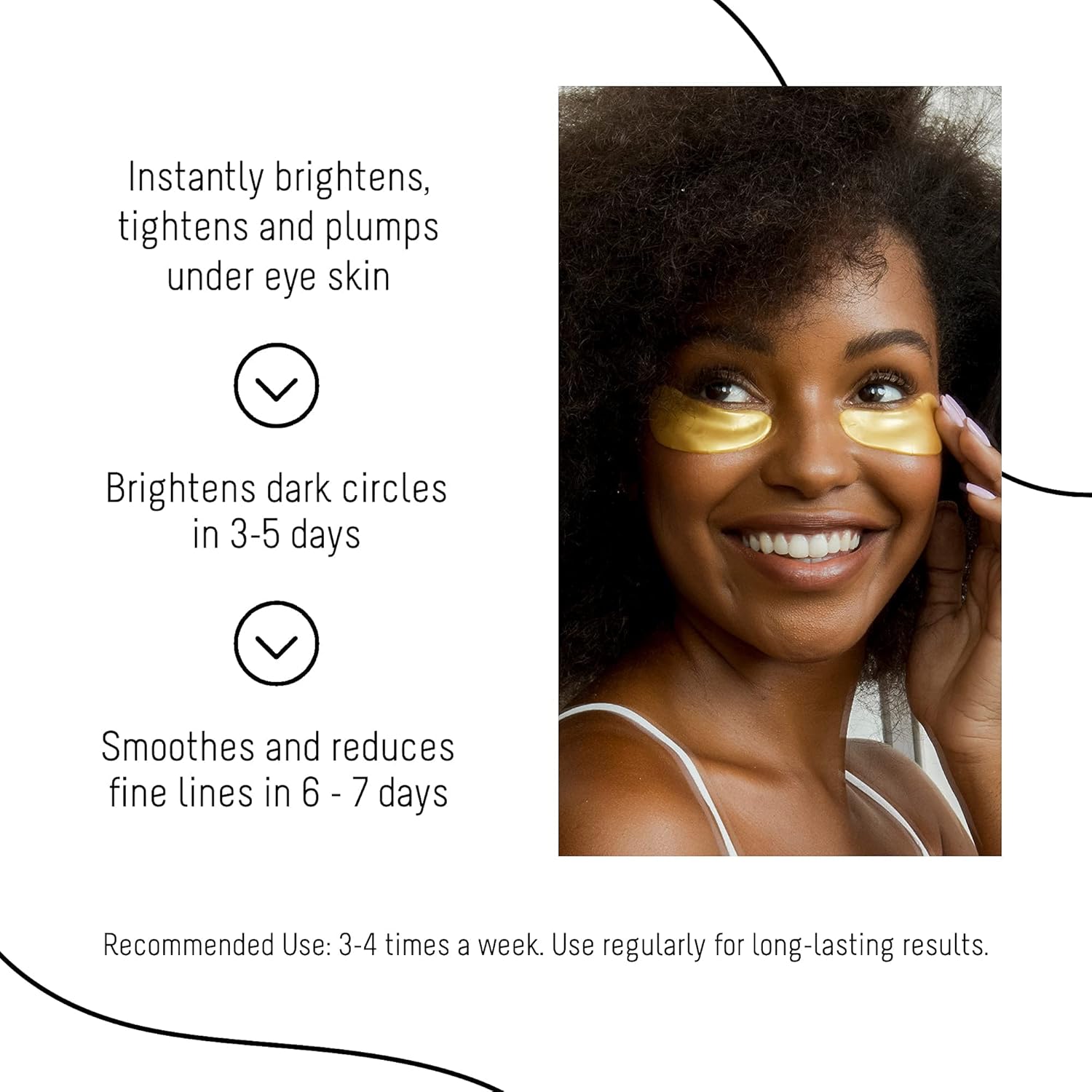 Brightening Gold Collagen Eye Masks, Natural, Non-Toxic Dark Circles and Puffy Eyes Treatment, Skin Firming and Anti-Aging Under Eye Patches, Hydrates and Reduces Wrinkles, 10 Pairs - BEAUTOLOGY LAB : Beauty & Personal Care