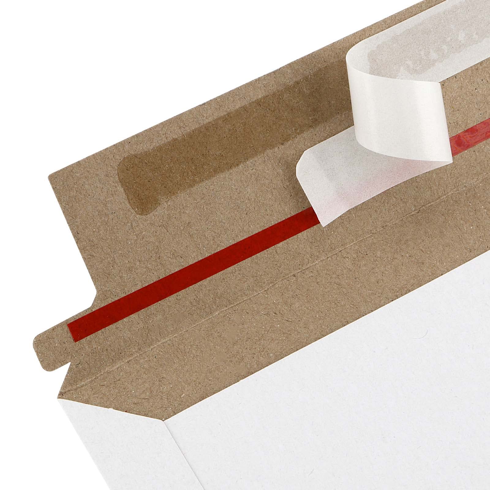 HEIHAK 100 Pack A5 C5 Cardboard Envelopes White, 250x160mm Rigid Mailer Envelopes with Peel and Seal Strip for Posting and Mailing - Image 3