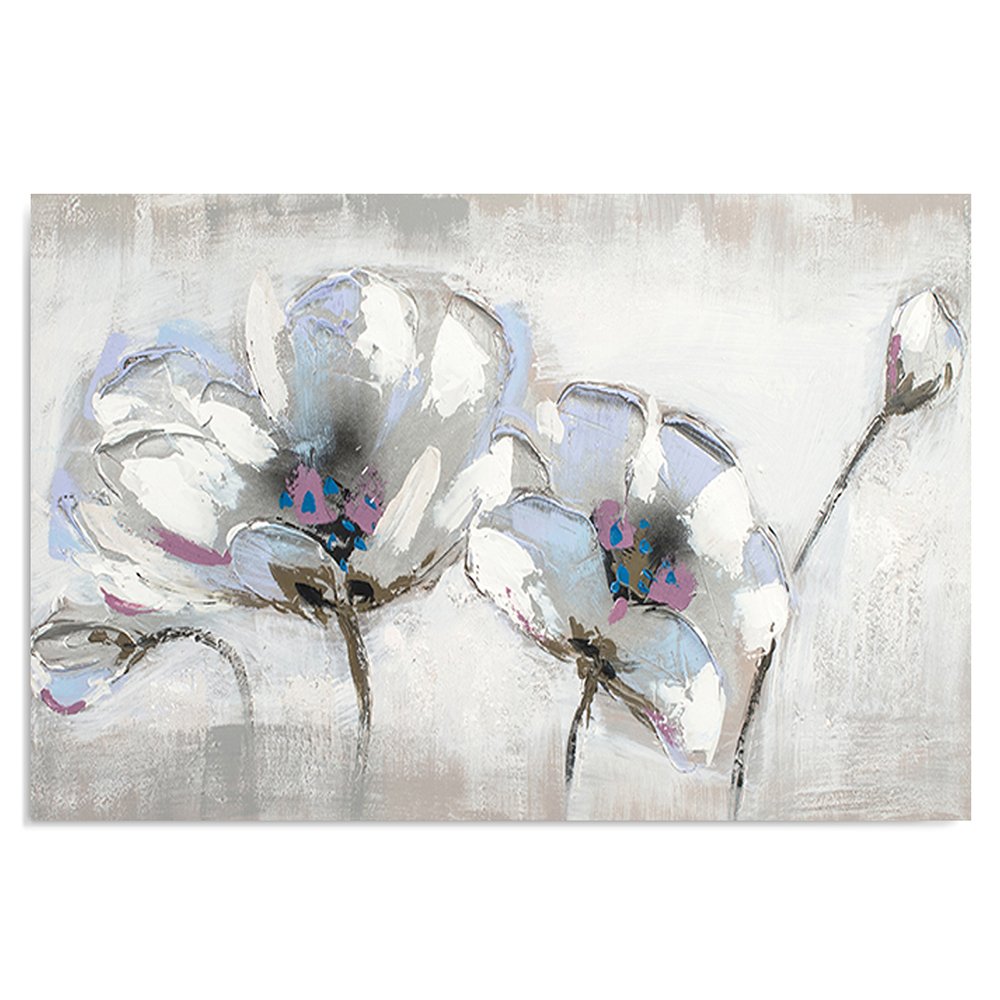 Quadro Su Tela 120x80 Cm 'Donna Con Fiori In Testa', Stampa Ad Alta Definizione, Lati Stampati, Telaio In Legno 2 Cm, Pronto Per Appendere