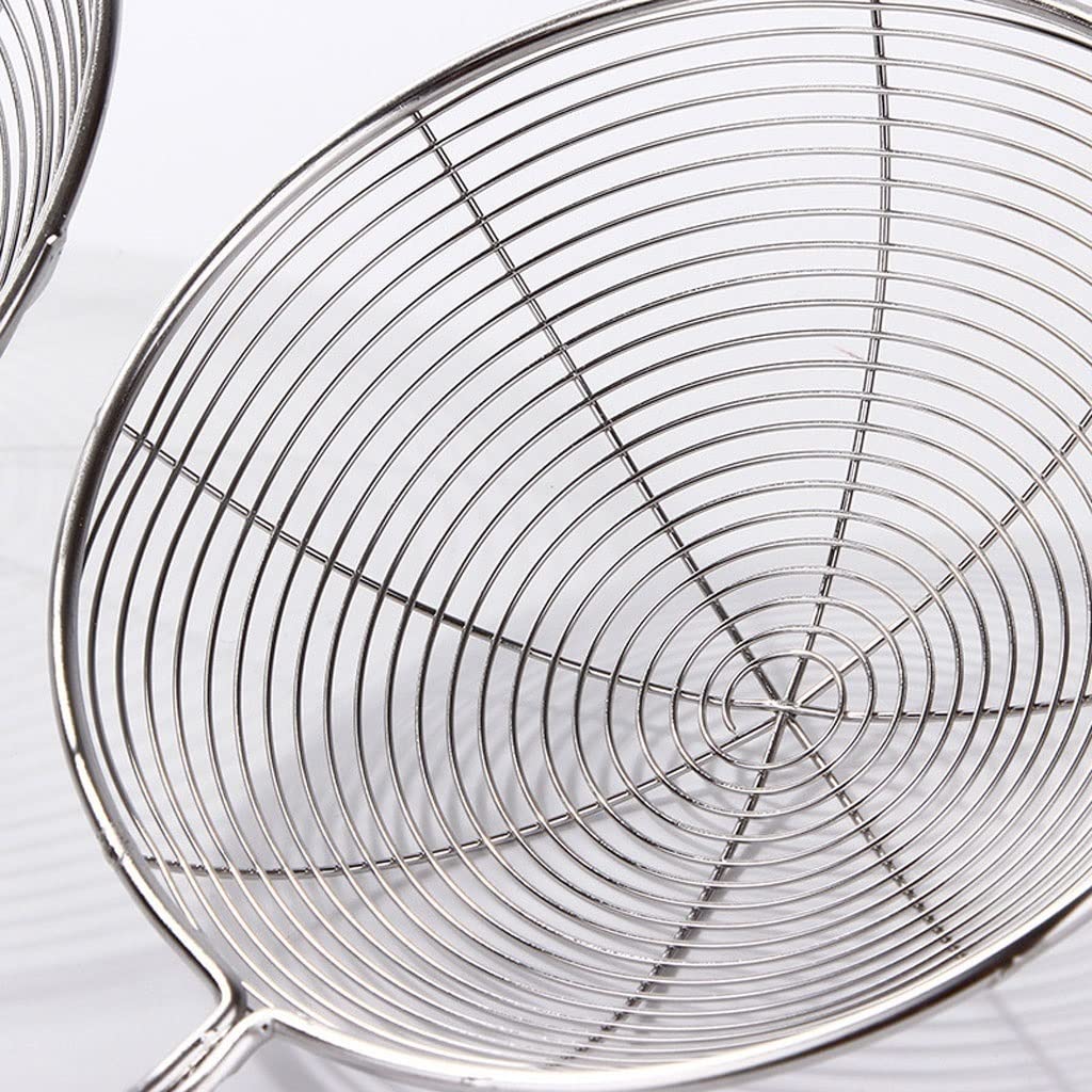 Sitko do makaronu Gotowanie Skimmer Odporny na wysokie temperatury Durszlak siatkowy ze stali nierdzewnej z długim uchwytem Narzędzia kuchenne Skimmery (rozmiar: 20 cm)