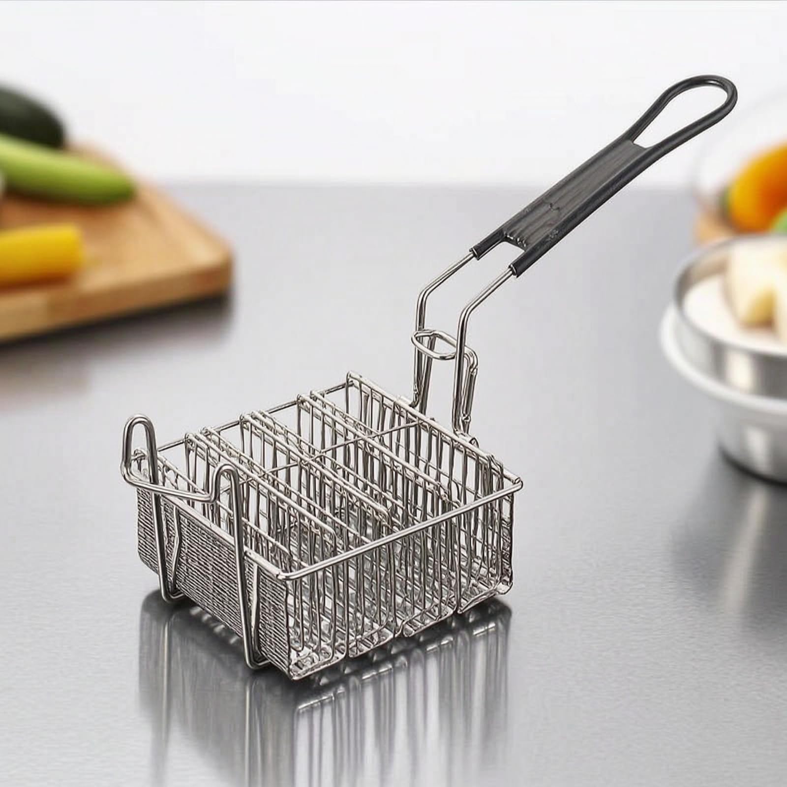 Gralara Cesta Freidora con Mango smontable Acero Inoxidable Profesional para Cocina