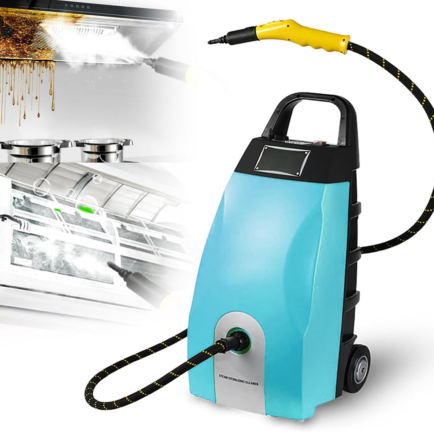 Steam Cleaner Portable Steamer for Cleaning with 6 Accessories 15S Heat-Up Handheld Steam Cleaner for Home for Tile