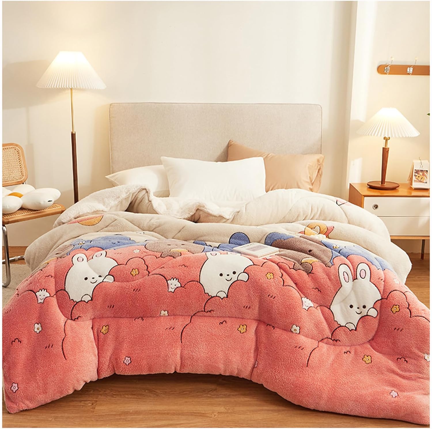 Barbie Steppdecke Einzelbett 170x260cm - Winterdecke Polyester