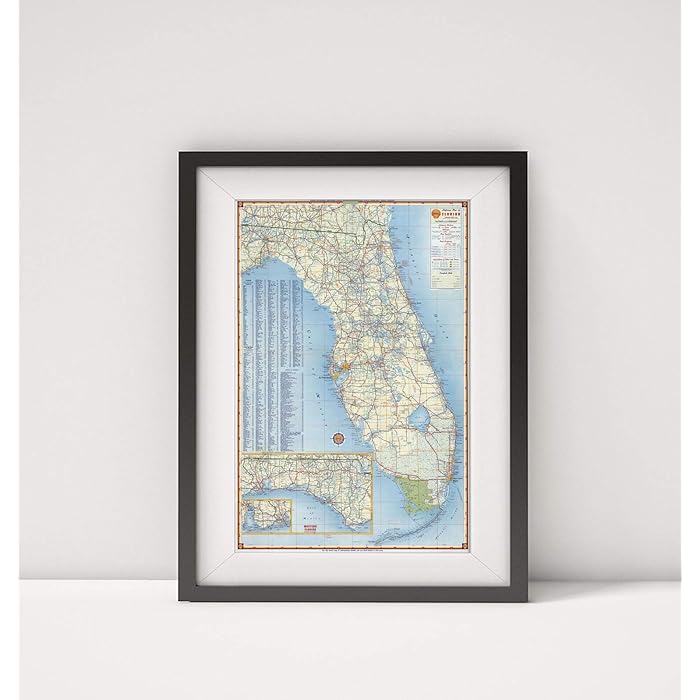 Buy 1956 Map Of Shell Highway Map Of Florida Title Shell Map Of Buy 1956 map of shell highway map of florida title shell map of