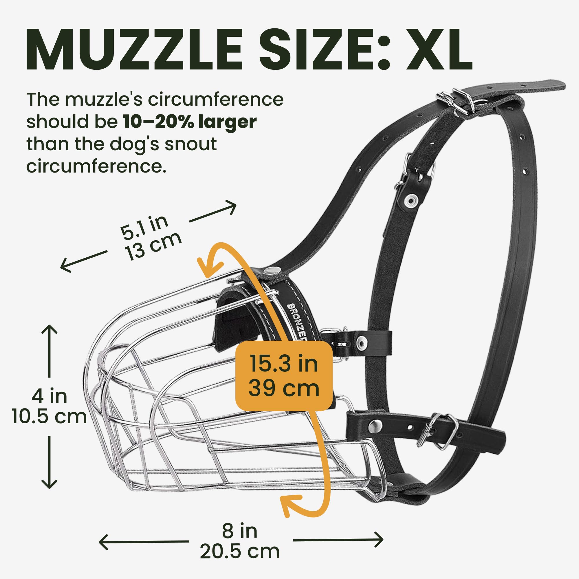 Metalen muilkorven voor hond Rottweiler № 3 draadmand verstelbare lederen riemen leer verstelbaar de omtrek is 10,6-15 inch lengte 2,7 * 3,7 cm Metalen muilkorven voor hond Rottweiler № 3 draadmand verstelbare lederen riemen leer verstelbaar de omtrek is 10,6-15 inch lengte 2,7 * 3,7 cm
