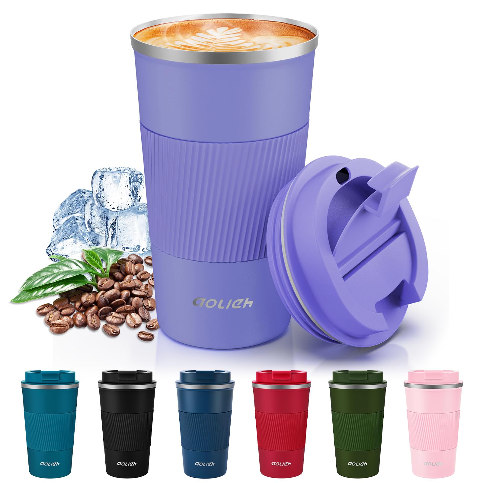 Aolieh 30OZ Thermobecher,Isolierte Kaffeetasse mit Deckel und Strohhalm, doppelwandiger Vakuum-Edelstahlbecher, wiederverwendbare Reiseflasche für heiße und kalte Getränke, Eis-Smoothie, BPA-frei