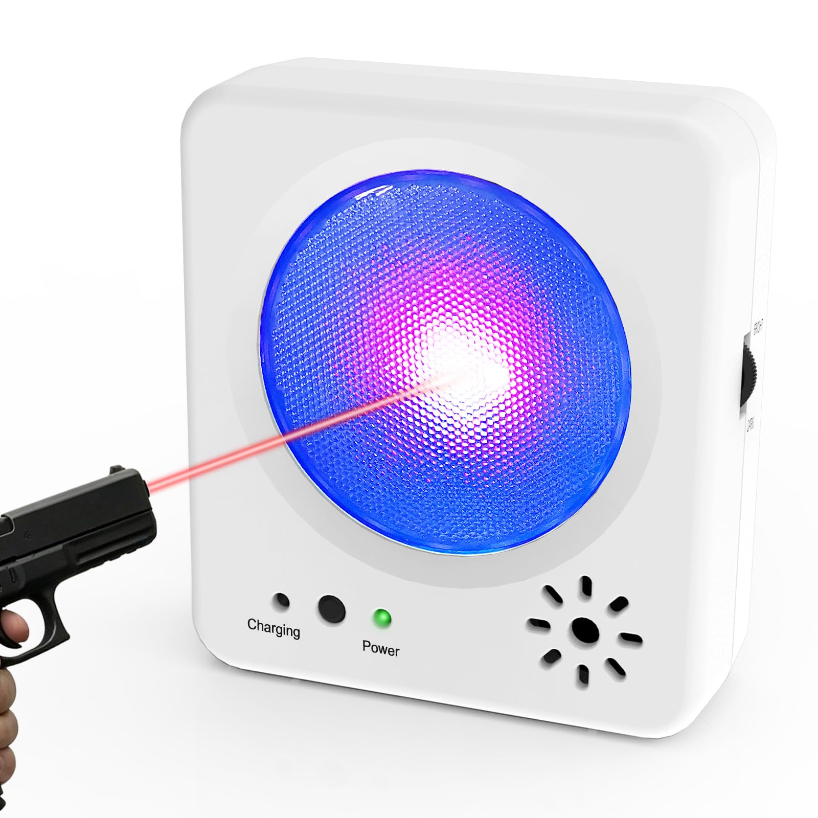 9mm/380ACP/40S&amp;W/45ACP Dry Fire Training Cartridge Integrated Snap Cap for Dry Fire Trainer,Red Dot Beam Bullet with Double O-Ring