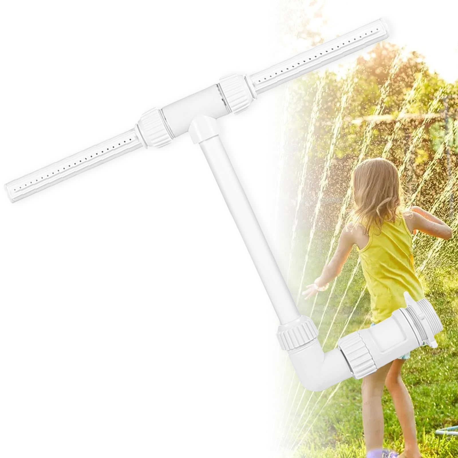 Pool Wasserfall Dual Springbrunnen für Außen, Pool Fontäne Sprinkler Einstellbarer Wasserfontäne teich mit Adapter, Sprayer Brunnen für Pool und Spa