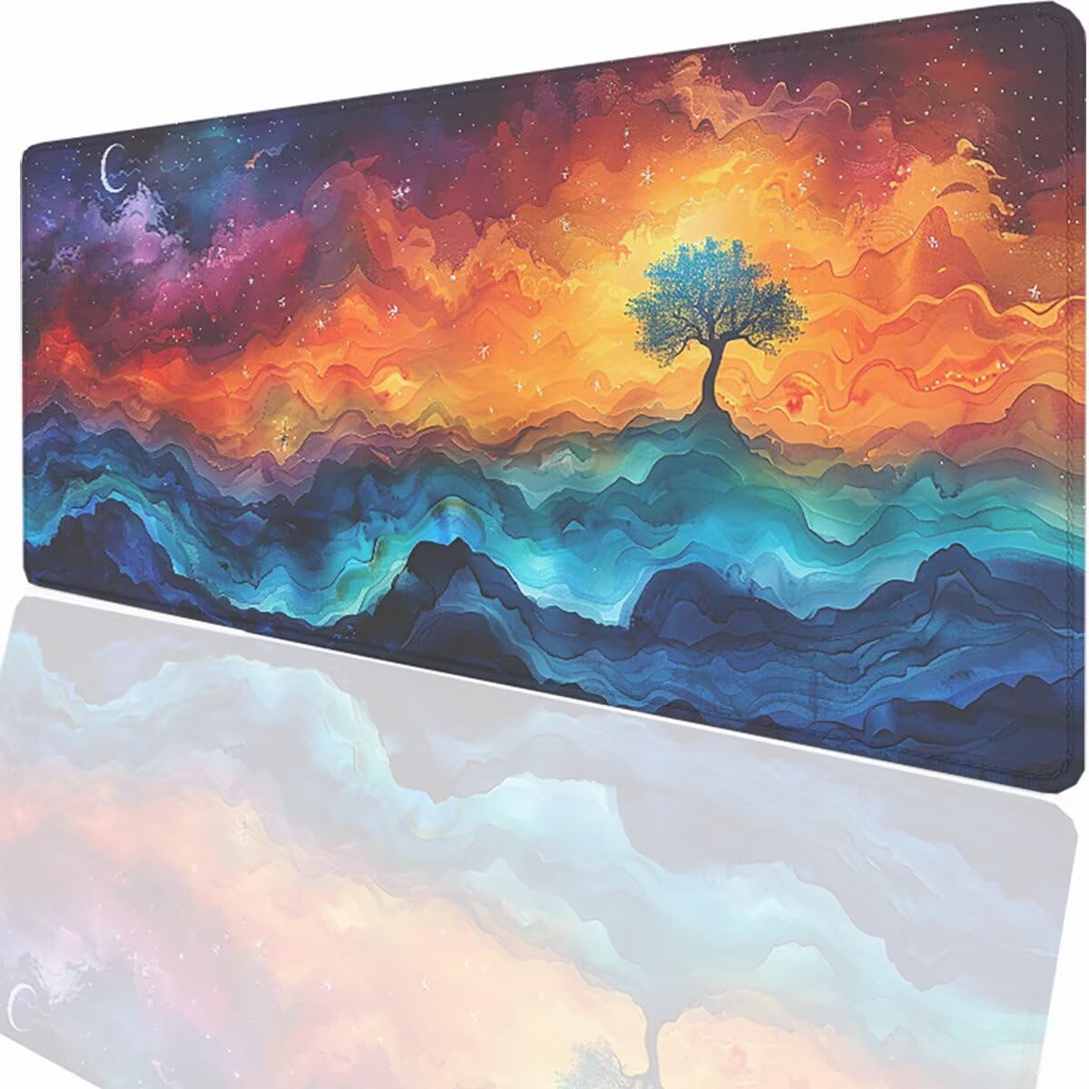 Tappetino per Mouse Gaming XXL 1200x600x3mm– Ufficio Mousepad Grande – Migliora la Velocità e la Precisione Tenuta Stabile Sottomano per Ufficio e Casa Accessori Scrivania Fiori PjY14493 N-U