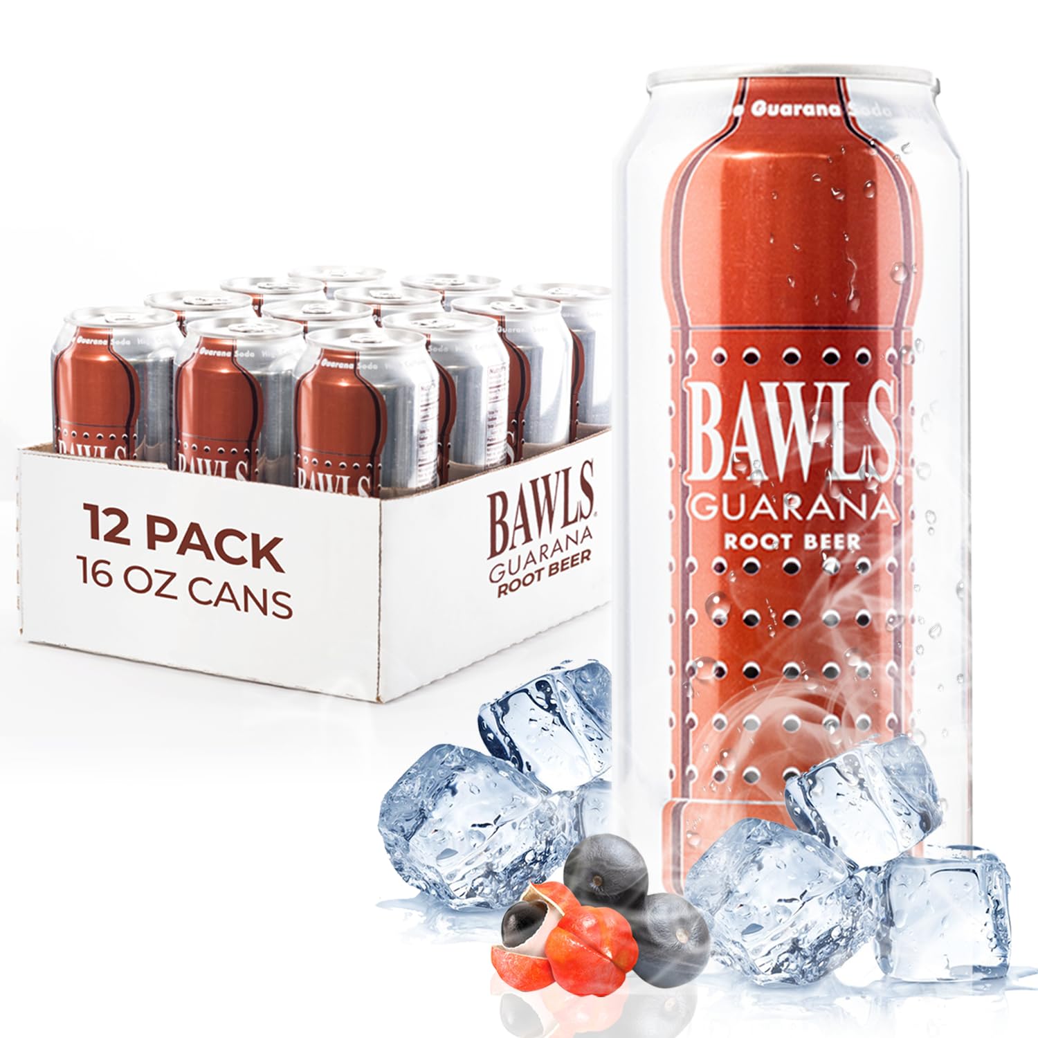 Amazon.com : BAWLS Guarana Root Beer - Guarana Fueled Soda for