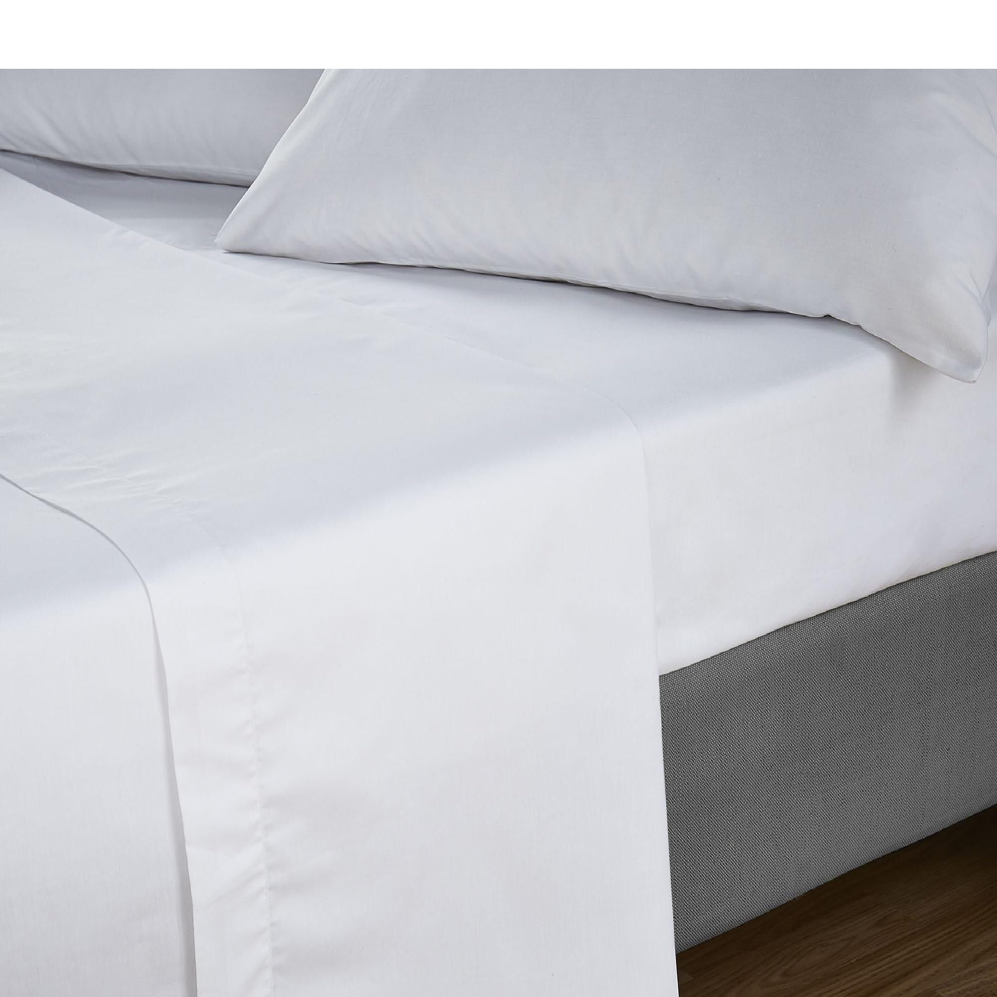 Draps plats pour lits doubles doux et soyeux - Lot de 25 pièces pour maison d'hôtes