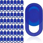 50pcs Couvertures de caméra pour ordinateur portable avant Slider, Black Ultra-Thin Webcam Cover Slide Webcam Protège votre vie privée & Sécurité pour les accessoires de tablette de téléphone de bureau portable