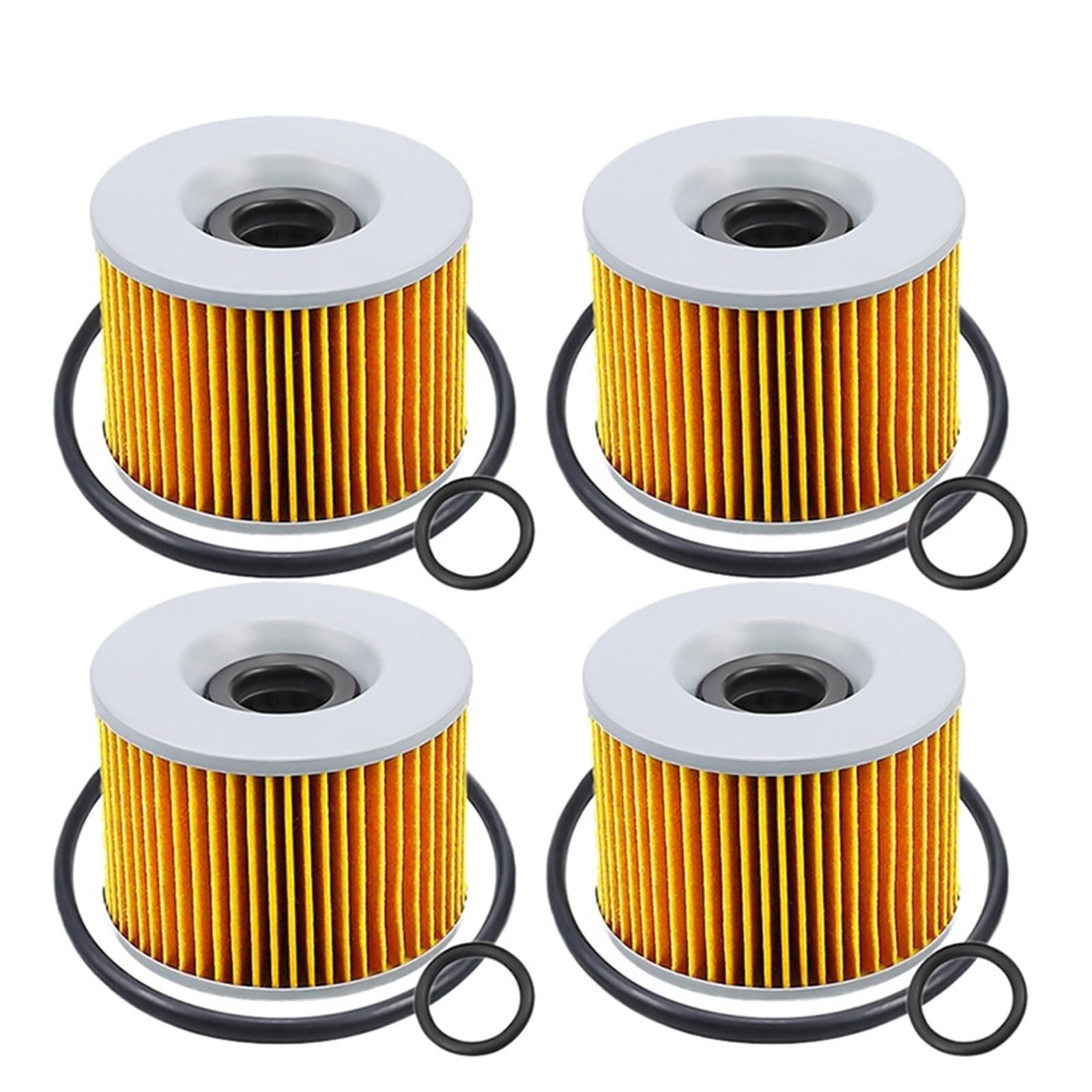 Motocyklowe Filtr Filtr oleju motocyklowego pasuje do Kawasaki ZZR250 ZZR1100 ZZR1200 Ninja 600R ZX400F ZX 550 600 750 1000 1100 ZX11 Motocyklowe filtry oleju(Yellow-4 pcs)
