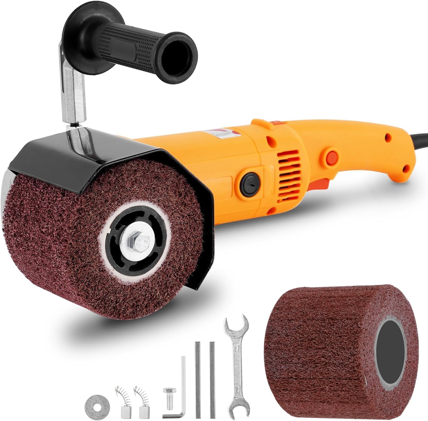 MXBAOHENG 2800 W Satiniermaschine mit 2 Rädern 6 Geschwindigkeitsstufen