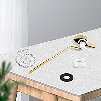 Vista 8 de Kit de repuesto universal de mango de inodoro dorado cepillado, mango de descarga de inodoro de montaje lateral/angular, compatible con Kohler