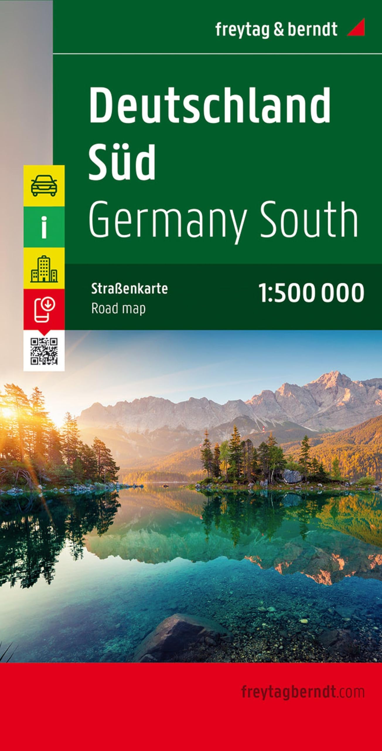 Southern Germany Road Map: Wegenkaart 1:500 000