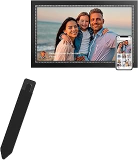 BoxWave Stylus Pouch Compatible with Humblestead Digital Picture Frame (15.6 in) - Stylus PortaPouch, Stylus Holder Carrier Portable Self-Adhesive - Jet Black