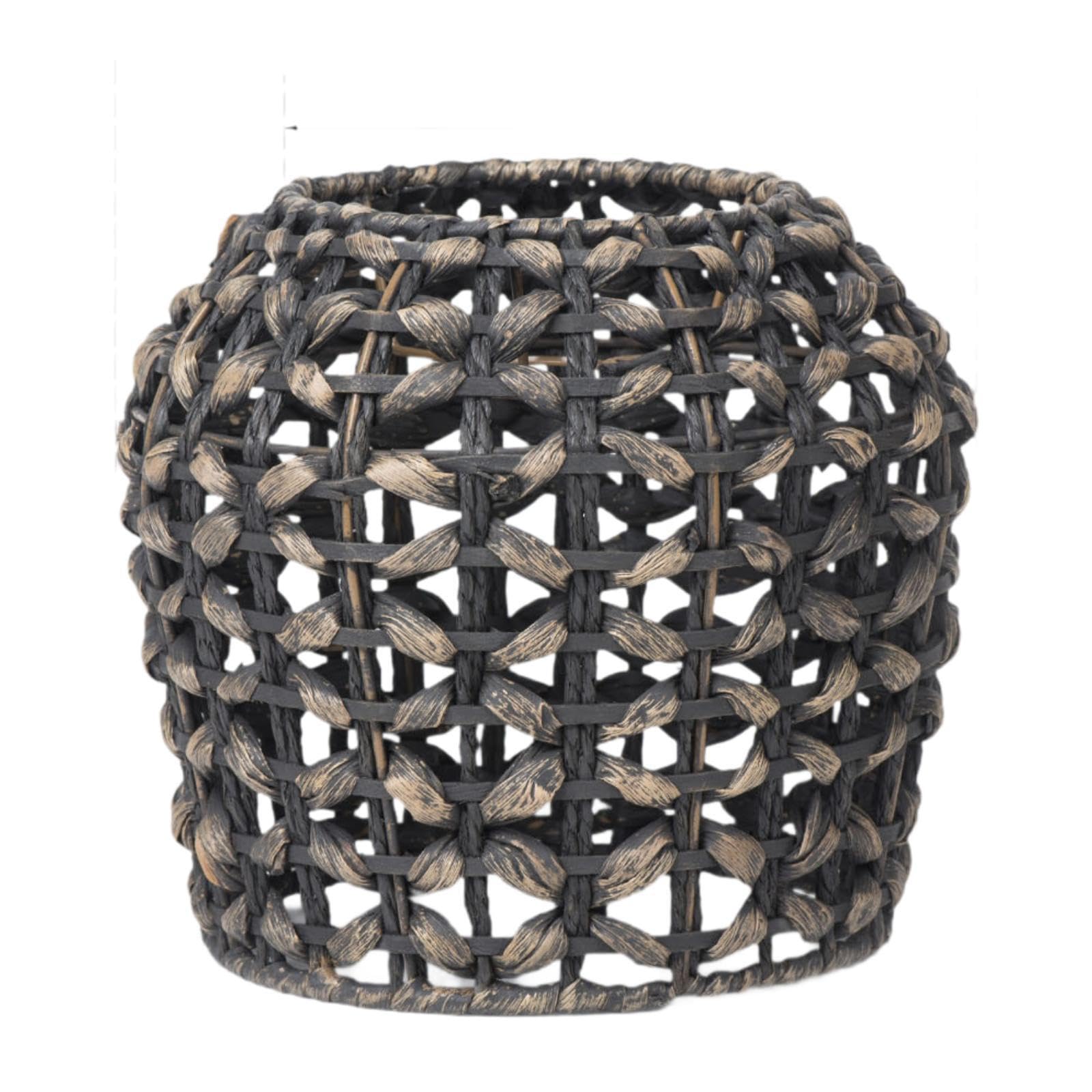 QUILSTM Woven Lampshade Lantern Brightening Up Homes Creating Black 25x22cm