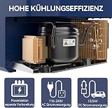 BINGI Glacière Electrique Voiture 30L à Compression avec Refroidissement Rapide - Réfrigérateur Portable Jusqu‘à -18°C, 12V/24V/220V, Pour Camping-Car, Van, Camion, Bateau, Voiture, Maison, Camping - 5