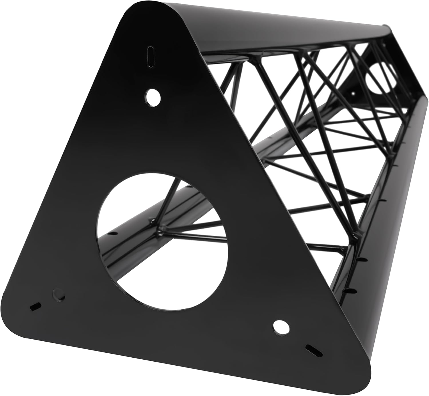 HECASA Universal 5Ft Triangle Truss Lighting Mobile DJ Booth Lighting System Stand Steel Black, NN2295