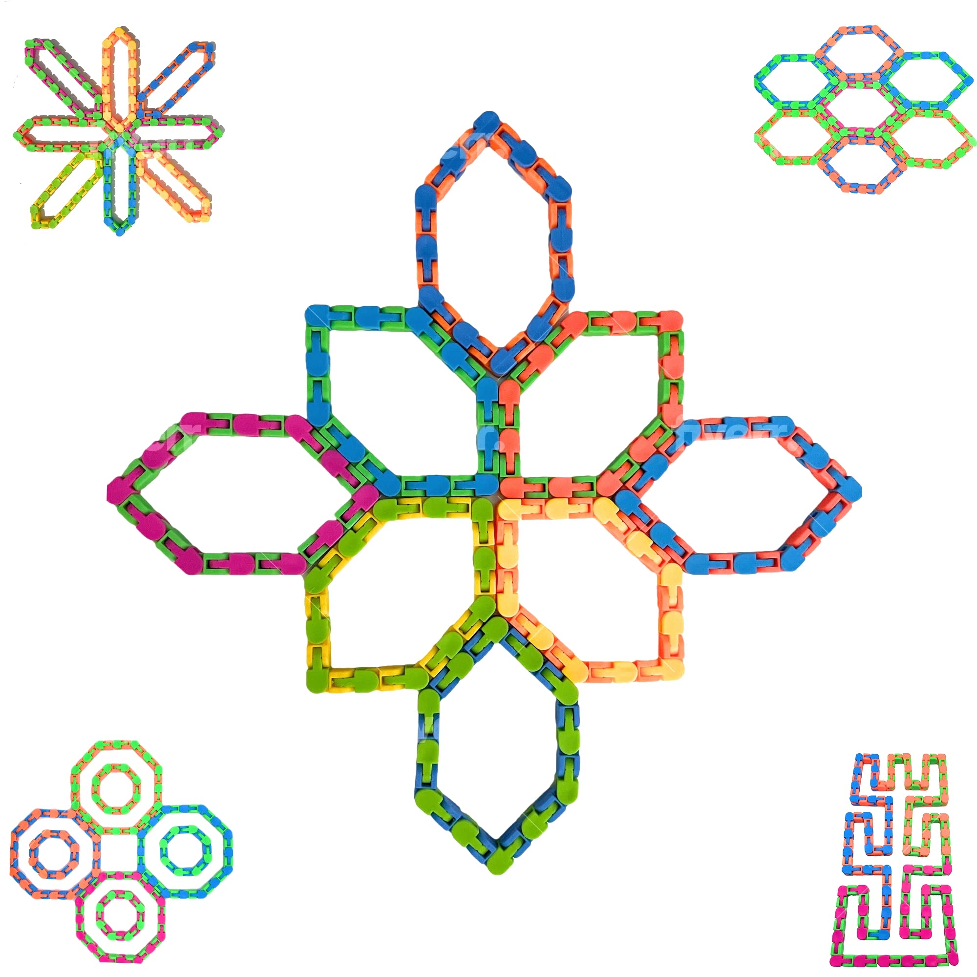 1piece Wacky Tracks Toys,Baby Sensory Finger Speed Snake Toys, Quiet Toys for All Kids Very Suitable for ADHD Cases Autism DIY ,Toys Makes Intellectual Skills, Grow Relieve Anxiety and Stress.