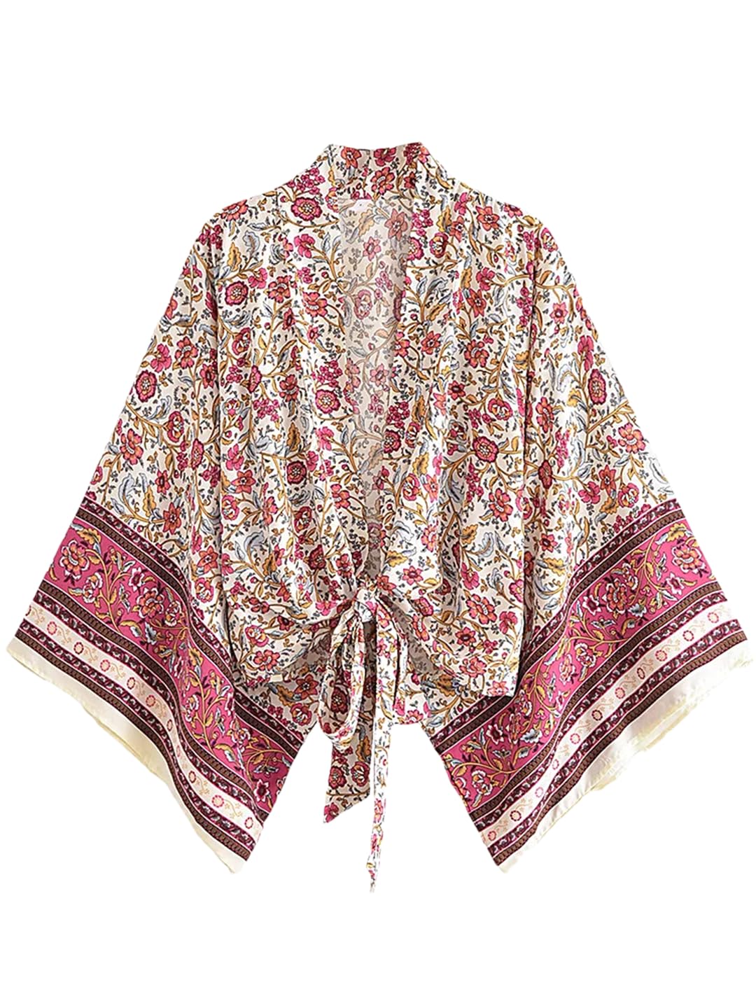 Disimlarl Cardigan da donna corto kimono costumi da bagno maniche a pipistrello bohemien bikini copricostume da spiaggia