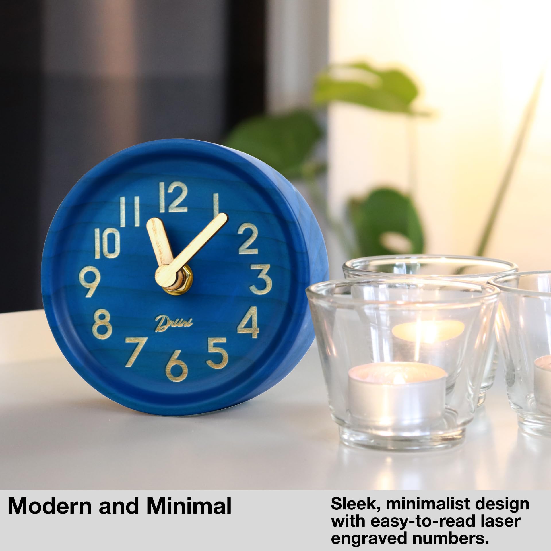 ブルー 置時計 装飾的なデザイン 【公式通販】
