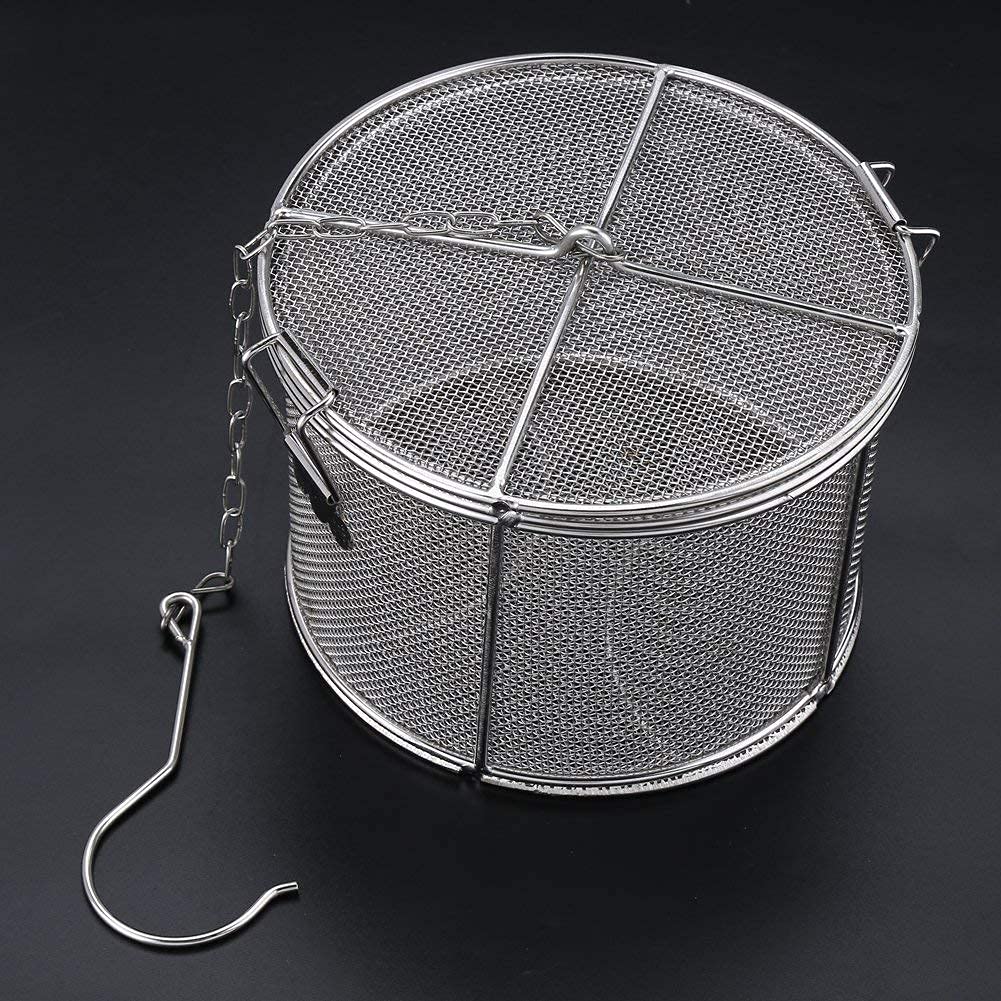 Colador de Condimento de Especias Acero Inoxidable Colador de Bolas de Té Sopa de Condimentos Seperation Cesta Filtro de Especias Herramientas de Cocina[14 * 10]