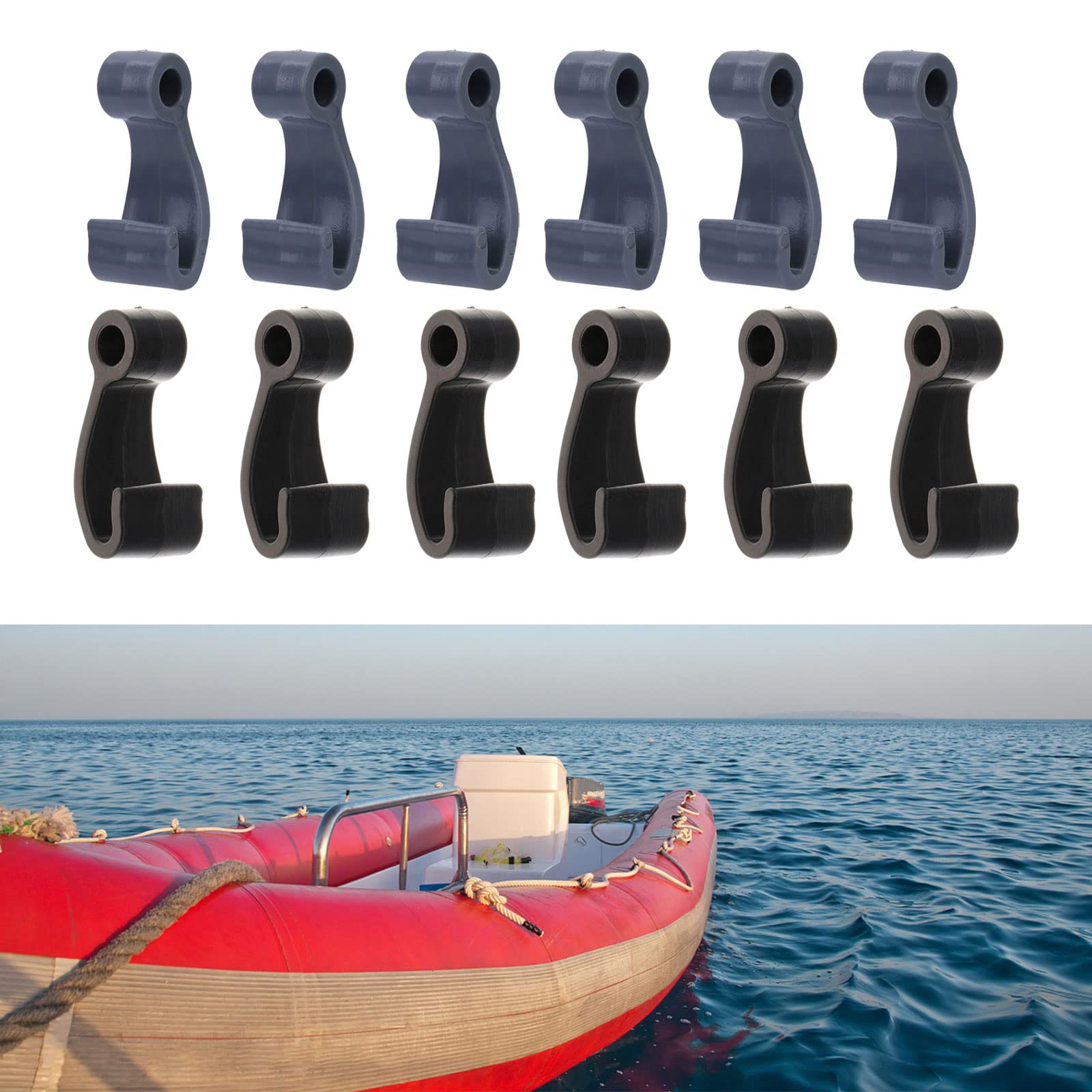 Lot 10 Crochets Extérieurs Plastique/métal - Pour Tente, Kayak, Pagaie, Support, Neuf