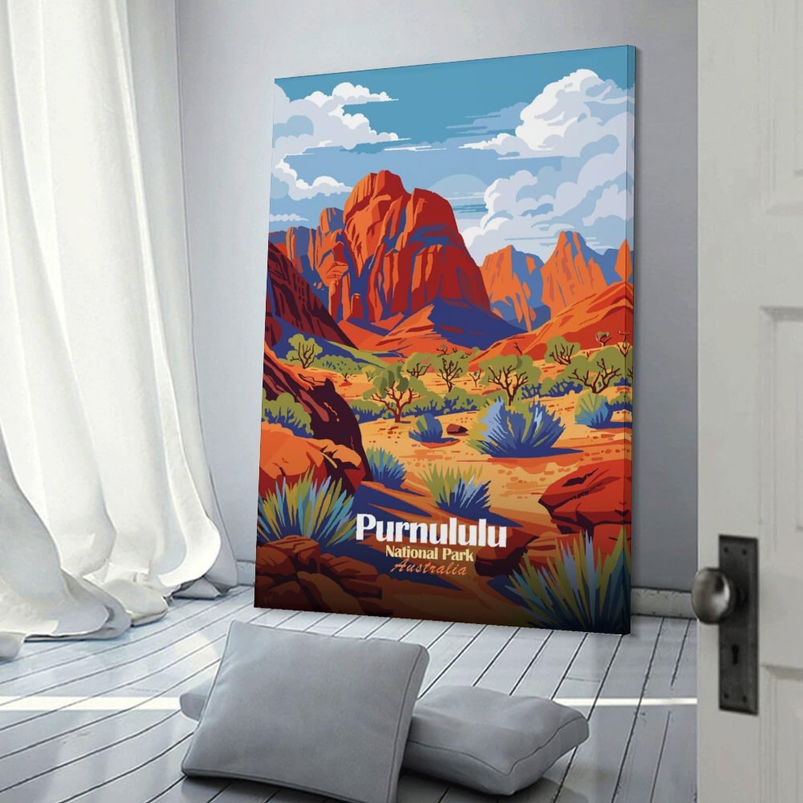 Junmoney Purnululu National Park, Australia Wall Art Print 20x30inch(50x75cm), for Art Walls, Layered Displays Or Homes, Wall Decor Suited to Curated Displays