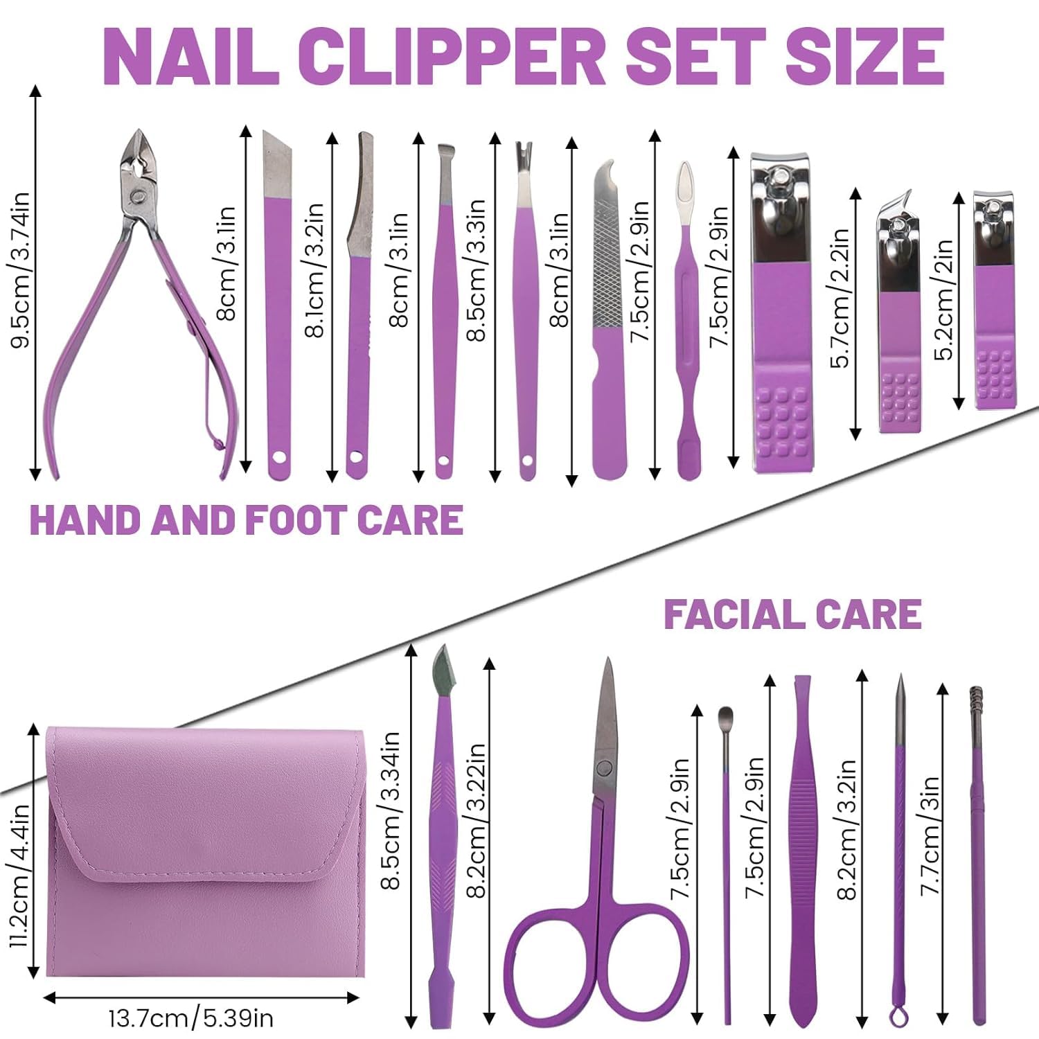 16-Piece Nail Cutter Set for Men & Women - Premium Grooming Kit | Manicure Pedicure Tools with Nail Clipper, Cuticle Trimmer, Tweezer & Travel Case | Shaving Kit | Personal Care Gift 3