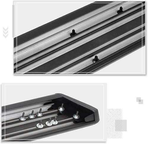 Miniatura 4 de PM PERFORMOTOR Estribos de barra Nerf de 5 pulgadas de ancho con revestimiento de polvo compatible con 11-18 Ram 1500 QuadExtended Cab,