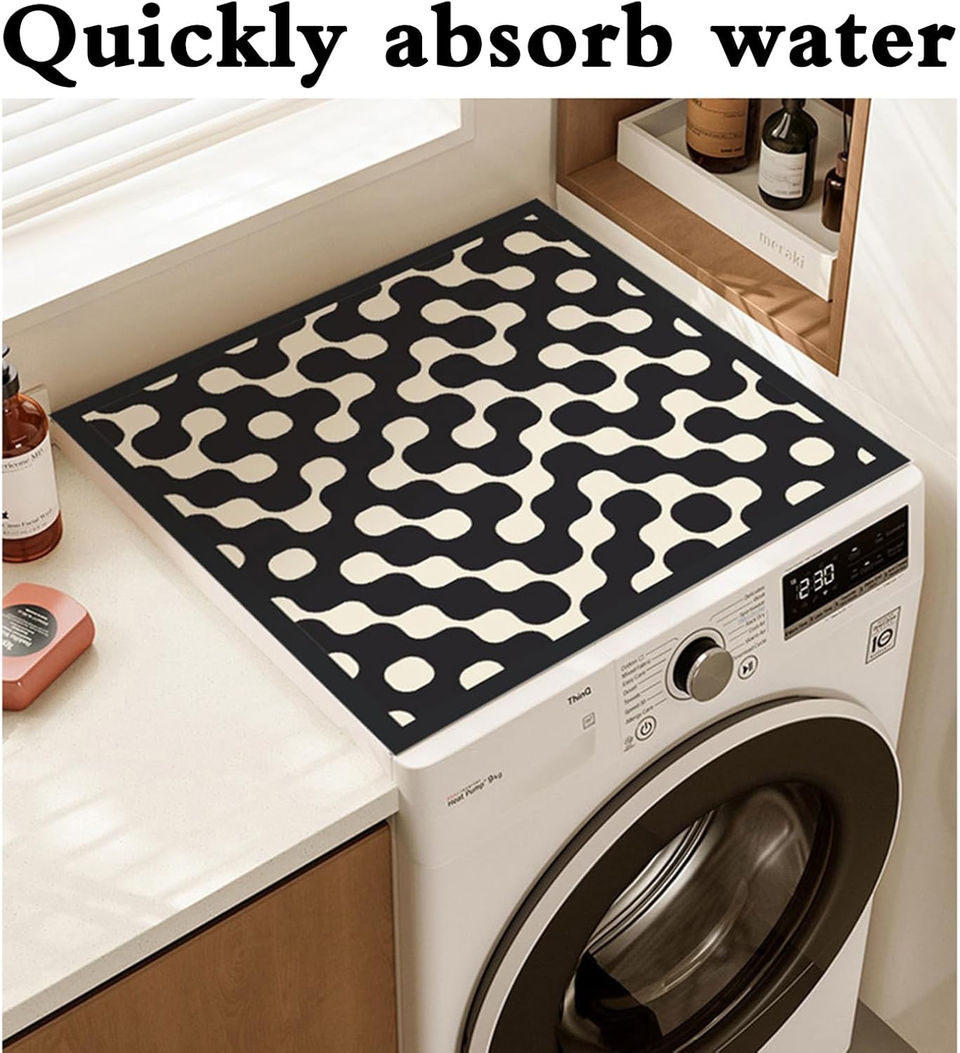 洗濯機と乾燥機カバー、冷蔵庫上部ダストカバー、冷蔵庫保護マットトップ、洗濯機トップカバー布、傷防止耐久性、防水、洗濯機、乾燥機、ベッ