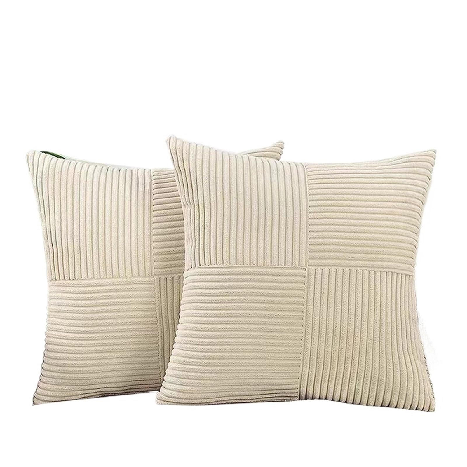 Pillowcases 2pc Pillow Cover Boho Spliced Throw Soft Couch Pillowcase Cross Patchwork Textured Cushion Case For the bedroom