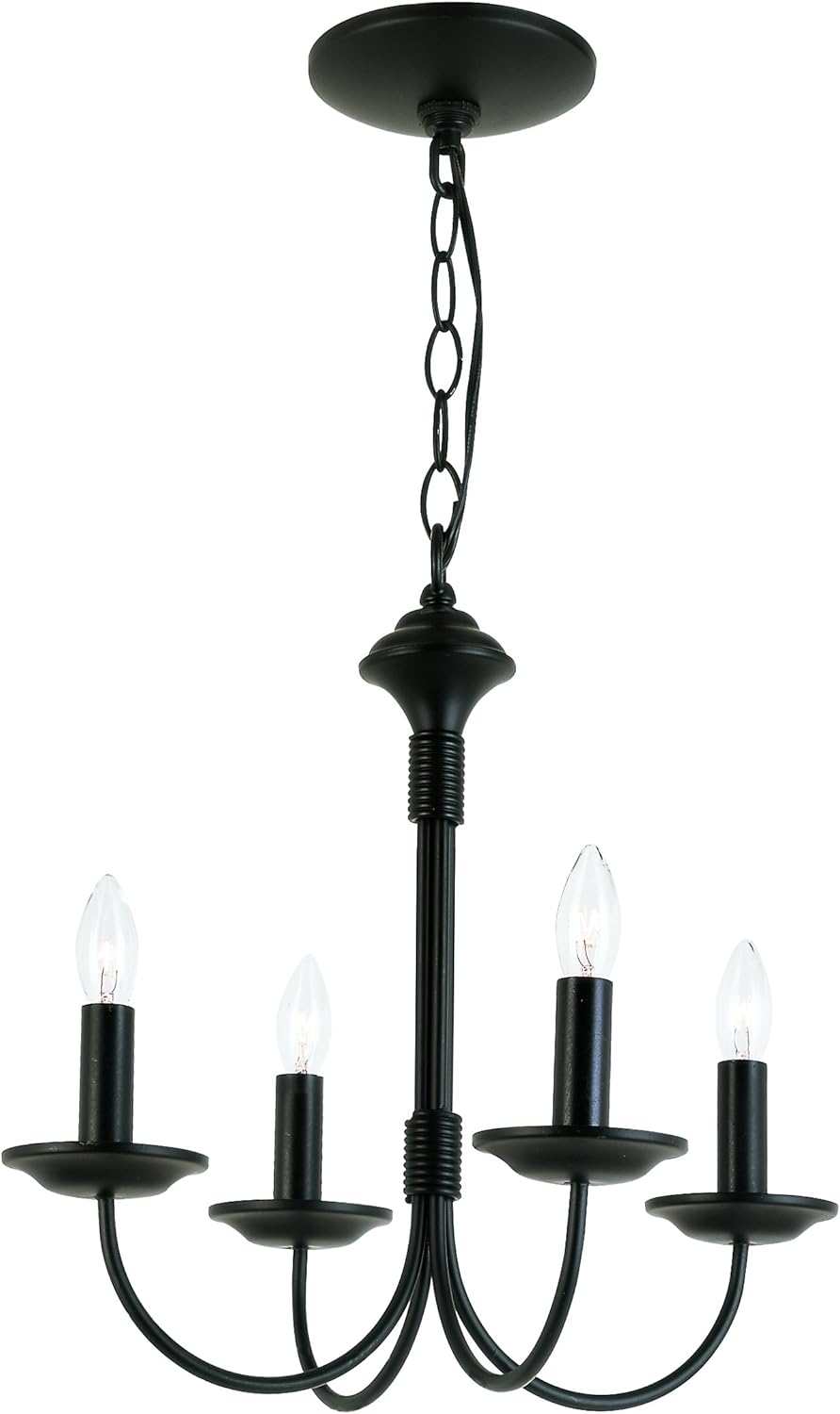 🛒 Crazy Deals Trans Globe Imports 9014 BK Americana Four Light Chandelier from Candle Collection in Black Finish, 14.50 inches Weekly Top Sale Trans Globe Imports 9014 BK Americana Four Light Chandelier from Candle Collection in Black Finish, 14.50 inches