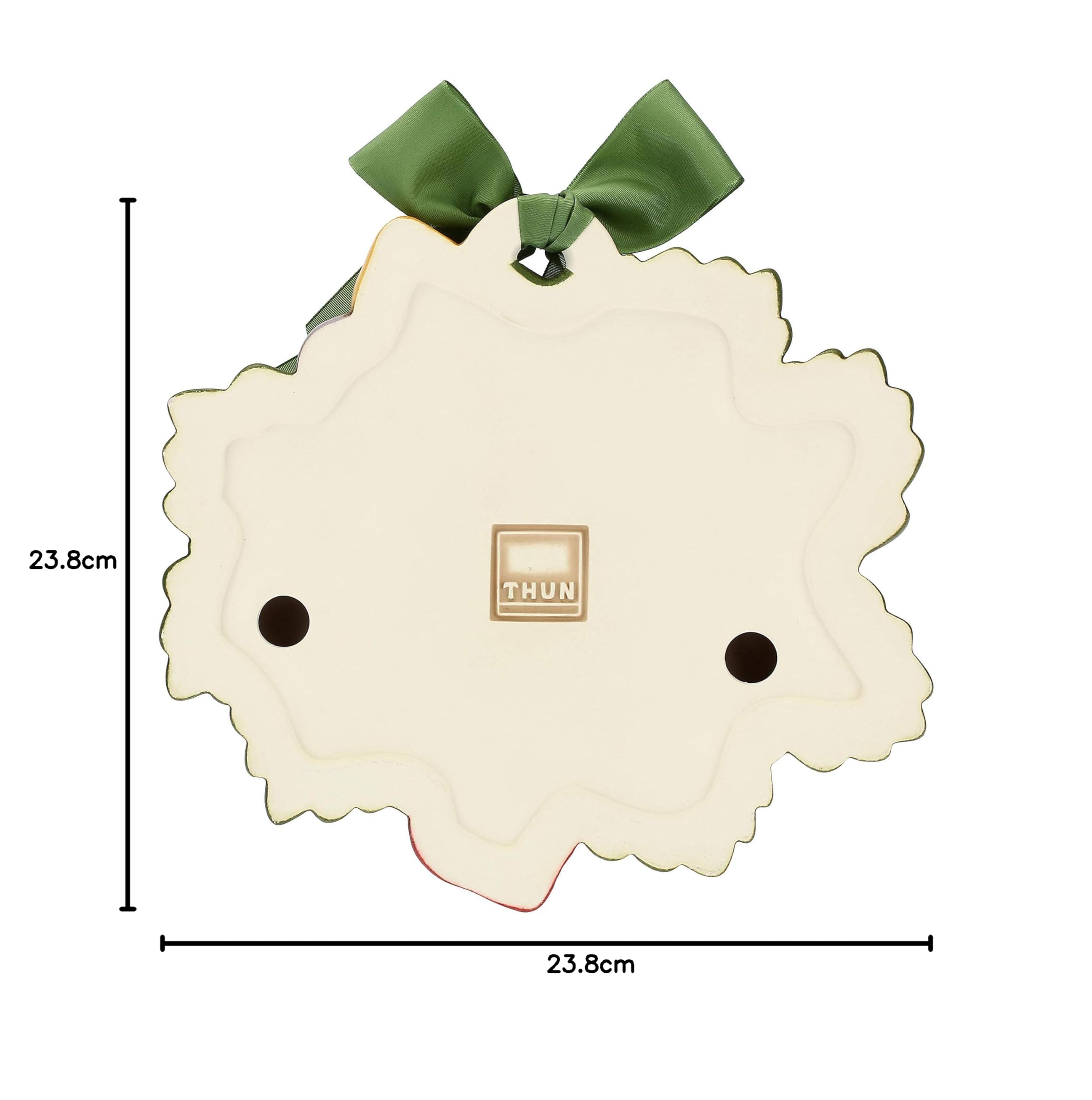 THUN - Formella Grande Sagomata Home Sweet Home - da Appendere - Ceramica - 23,8x20,5 cm - Linea Home Sweet Home
