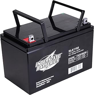 Interstate Batteries 12V 100Ah 90Ah Solar Battery - Group 27, Flag Terminal, SLA AGM VRLA Power Patrol, Rechargeable Replacement for Solar, Universal Power Systems, Lighting (SLA1185)