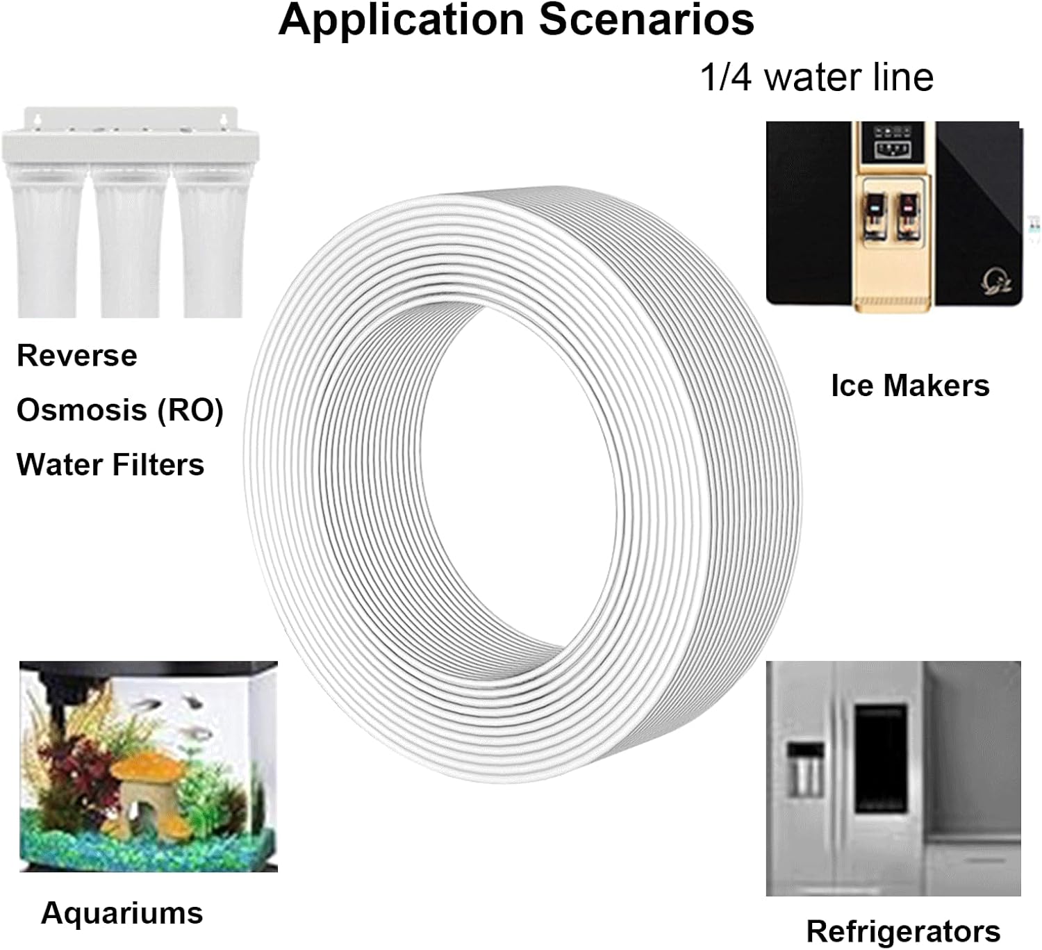 Push to Connect Fitting Kit (10-Pack) - 3/8" to 1/4" Straight Quick Connector with Tube Remover Tool for RO Water Purifier & Refrigerator | Food-Grade