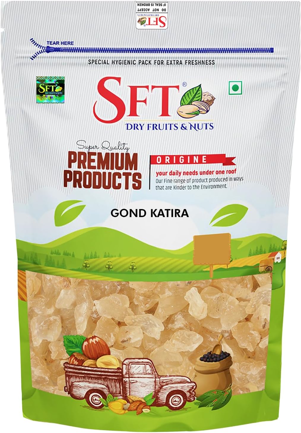 SFT Premium Gond Katira Pure (Edible Gum) - 200 grams | Tragacanth Gum | High Cooling Properties Herbal Food | Super Food |
