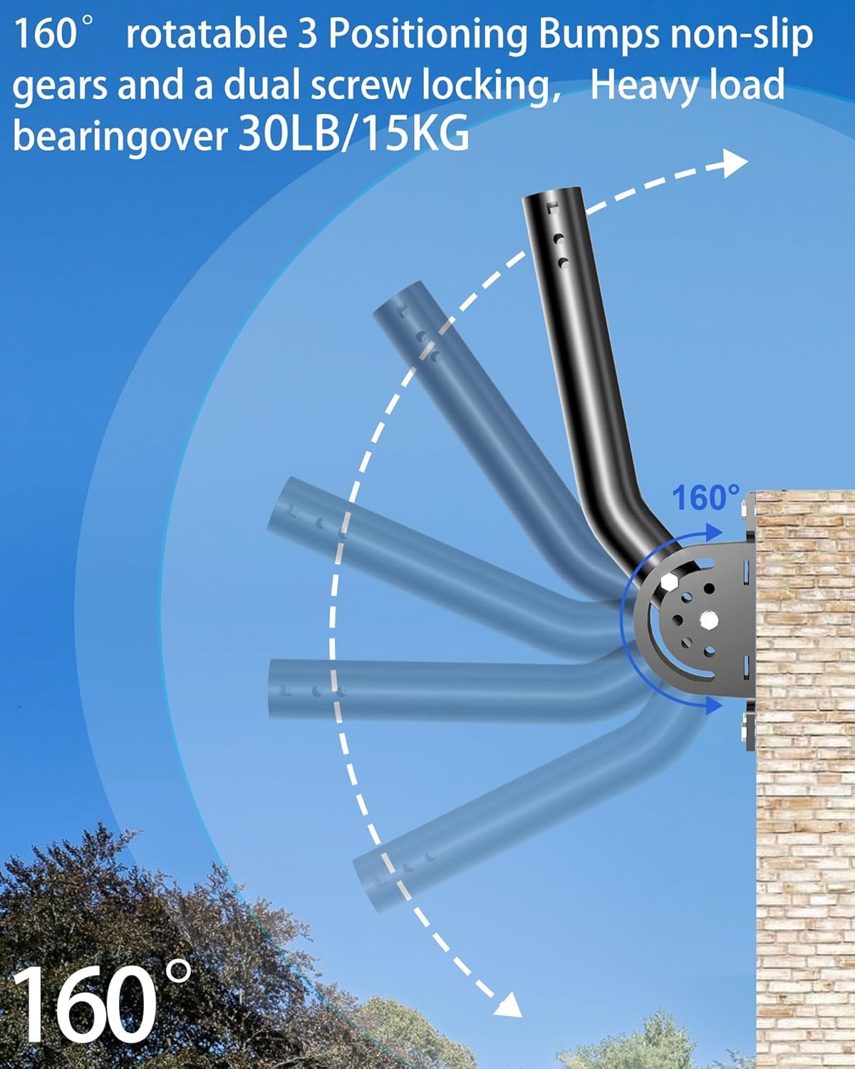 antenna a perno rinforzato - Asta J-Tube in mastello pieno (3,5 cm x 30 cm), ideale per installazioni su pareti, grondaie o tetti. Compatibile con punti di accesso esterni e ripetitori WiFi
