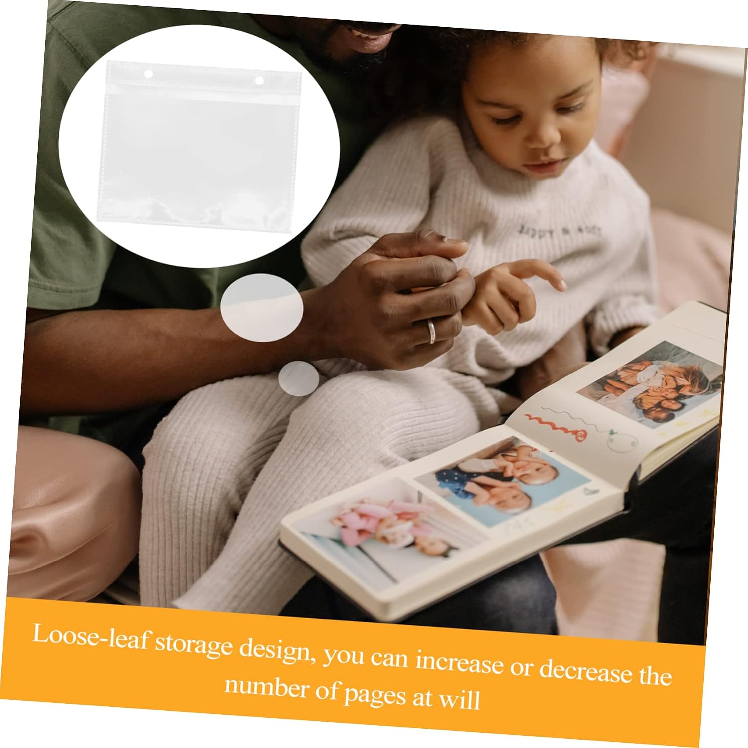 20pcs Photo Pockets for Albums Sleeves Protects Photos Prints for Organizing Boys and Girls Art Receipts More Album Accessories