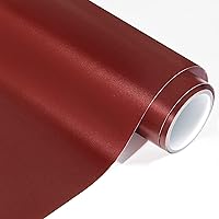 Vista 1 de VINYL FROG Vinilo adhesivo metálico mate, rollo de vinilo permanente metálico granate, 12 pulgadas x 6 pies, vinilo adhesivo satinado metálico