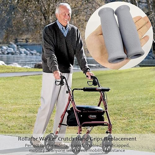 Miniatura 10 de Rollator Walker - Agarres de mano de repuesto para empuñaduras de mano de identificación de 1 pulgada, accesorios para mangos para pacientes