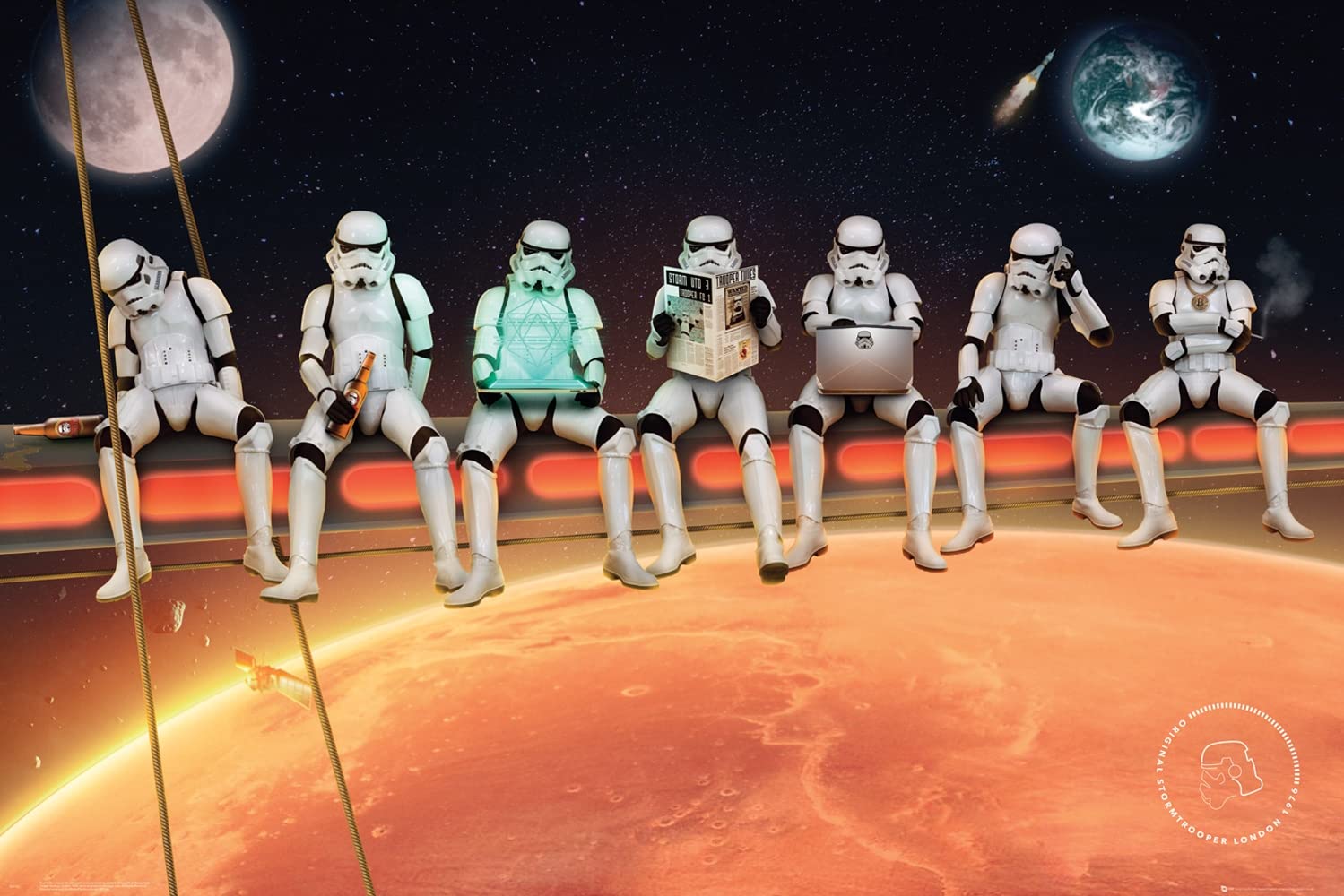 Star Wars Multi-Colour Poster (68C) Original Stormtrooper On Girder (61X91,5)