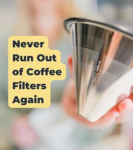 Miniatura 2 de Filtro de café de metal reutilizable para cafeteras de vidrio Chemex de 6, 8 y 10 tazas alternativa de acero inoxidable para elaboración de cerveza