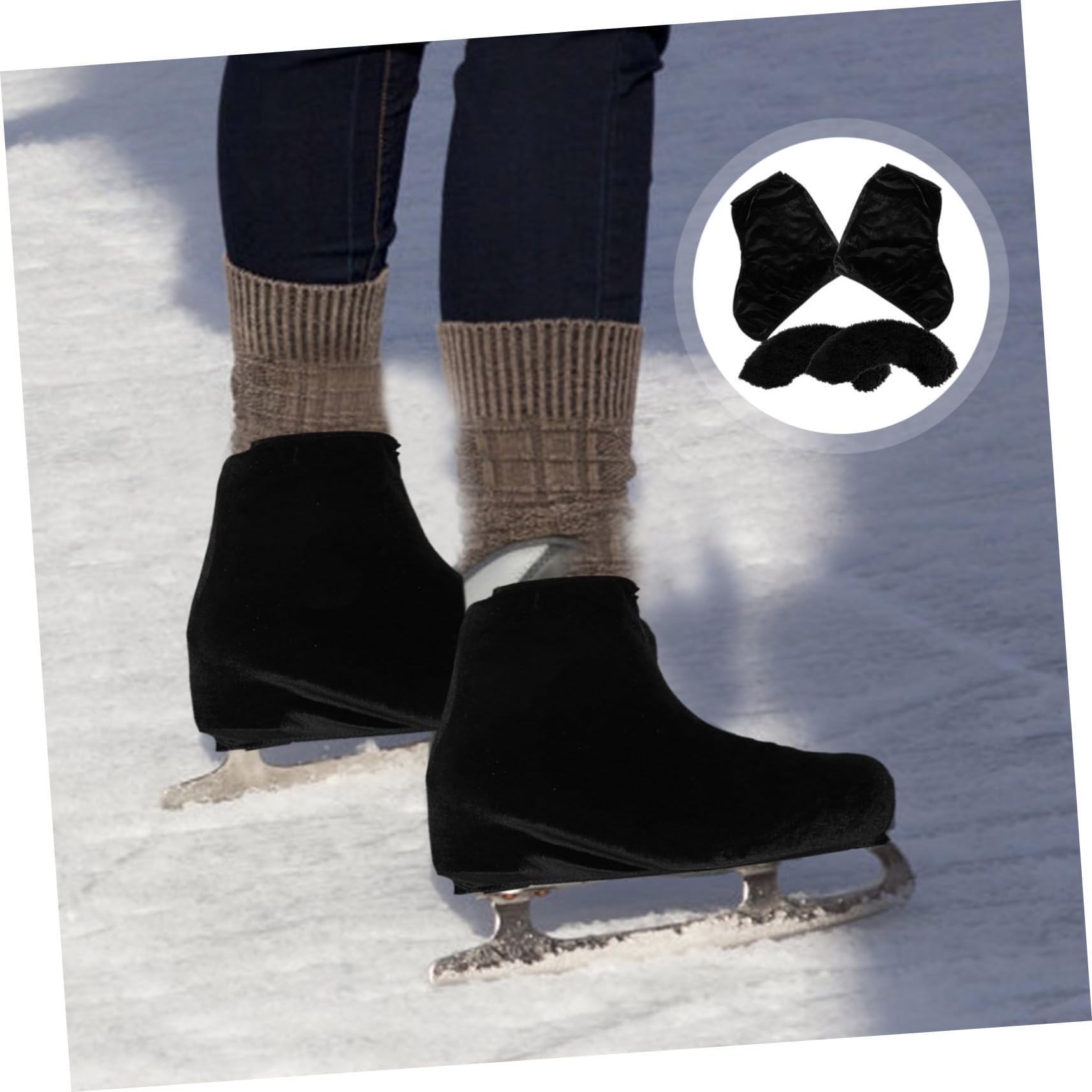 Toddmomy Skate -Skate -Schuhabdeckung Klingen Schlittschuhe Figur Beschützer Skaten Ärmelabdeckung für Skating-Stiefel Skating-Schuhüberzug Skate -Schuhabdeckungen Polyester Schwarz