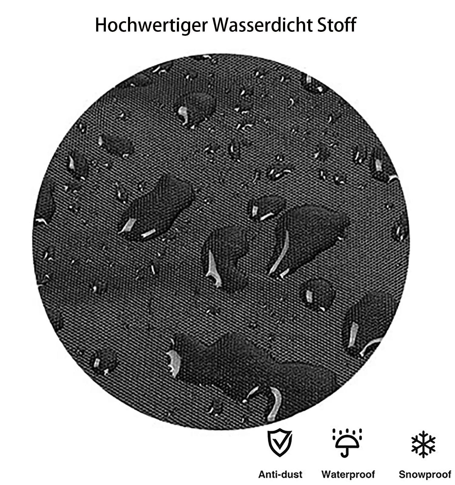 Housse de protection pour auvent d'extérieur 6m imperméable avec sac de rangement