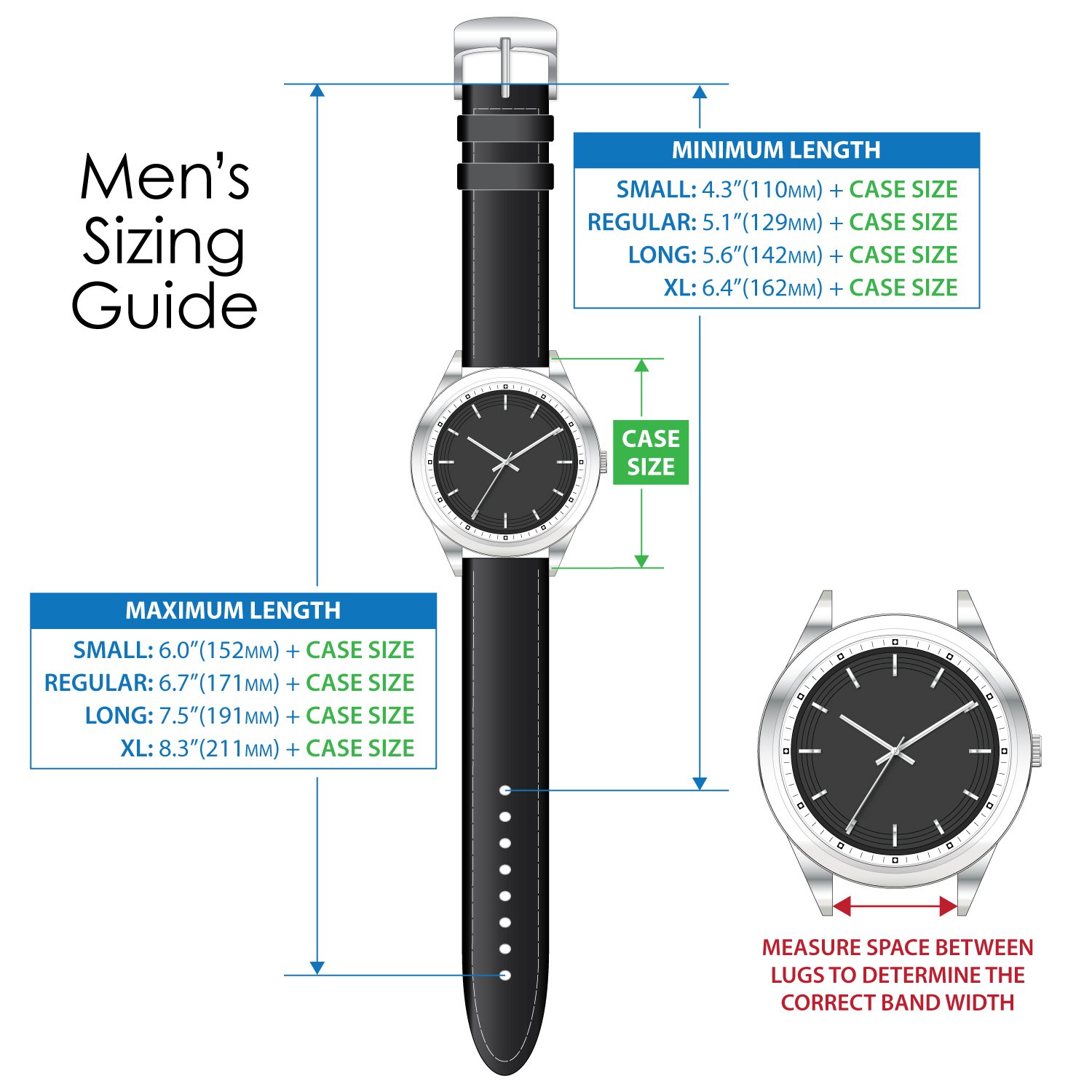 Speidel Genuine Leather Watch Band 24mm Brown Cowhide Buffalo Grain Replacement Strap, Stainless Steel Metal Buckle Clasp, Watchband Fits Most Watch Brands