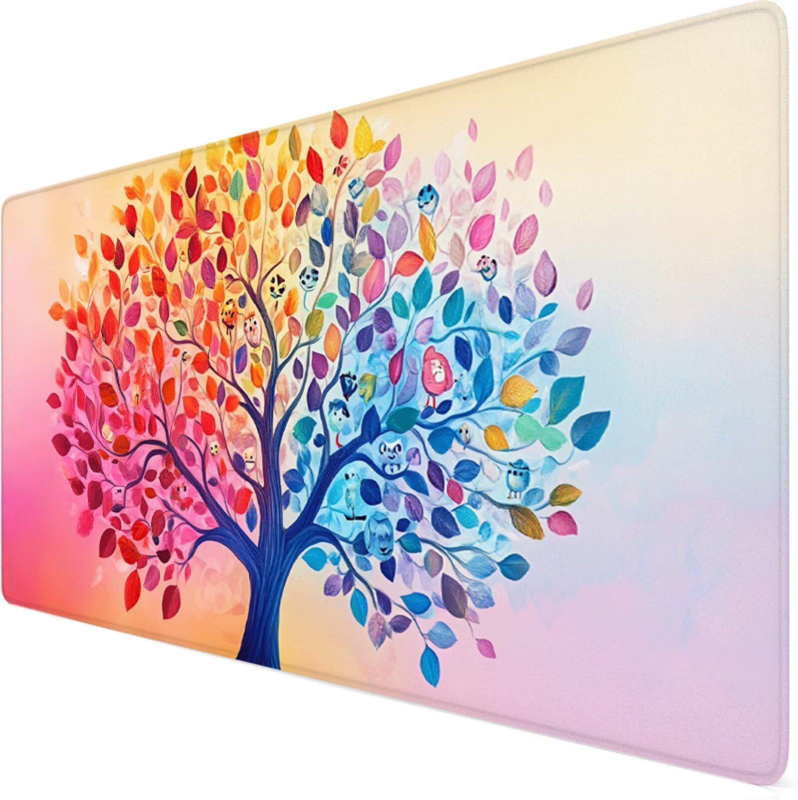 Podkładka pod mysz xxl 1200x600x3mm podkładka pod mysz drzewo życia podkładka pod mysz kolor poprawia precyzję i szybkość, wodoodporne antypoślizgowe, szyte krawędzie, akcesoria do gier, komputer, gry